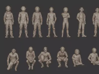 Sport race team figure  3D print model