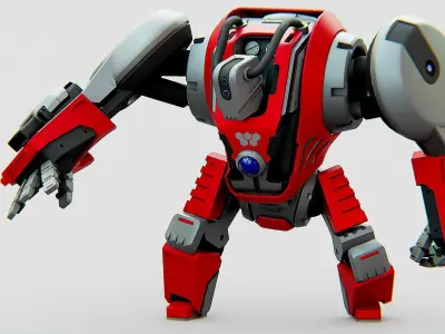 GORILLA BOT Rigged for Unreal Engine - Unity - MIXAMO  3D model