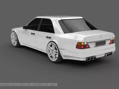 W124 E500 Free 3D model