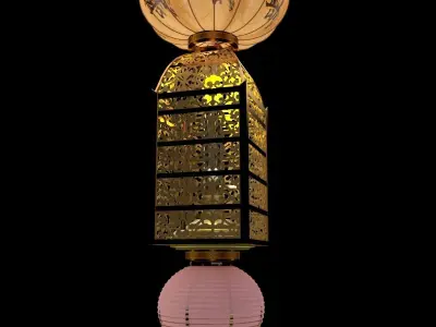 Chinese lantern 3D model 28