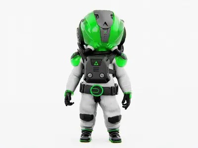 TOON ASTRONAUT F-E  Rigged for Unreal Engine - Unity - MIXAMO 3D model