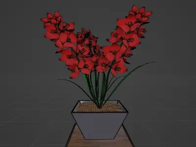3D Flower pot Low-poly 3D model