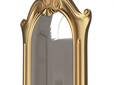 Carved Classic Mirror 03 Low-poly 3D model