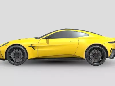 Low Poly Car - Aston Martin Vantage Low-poly 3D model