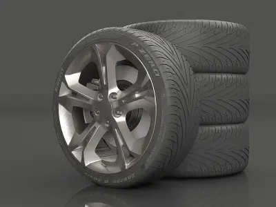 Realistic Wheel Tire 3D model