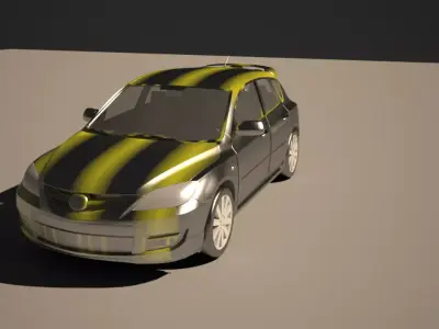 car rig model Low-poly 3D model