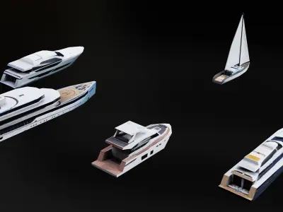 Low Poly city models pack Low-poly 3D model