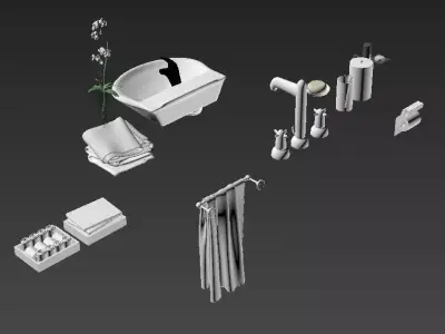 BATHROOM ACCESSORIZE  Free 3D model