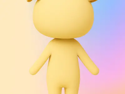 Cartoon Dog character 3d Low-poly 3D model