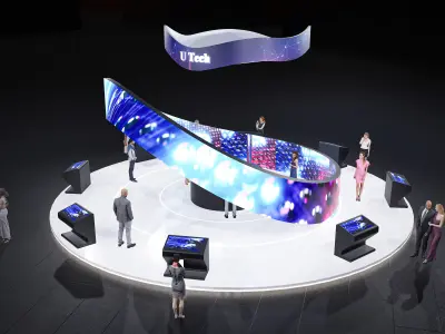 exhibition Low-poly 3D model 8