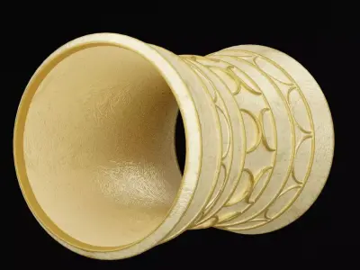 Golden Bracer  Low-poly 3D model