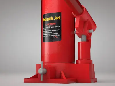 hydraulic jack Red 3D model