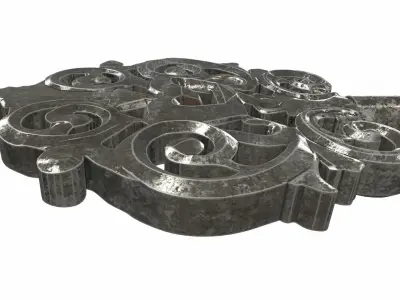 Ornamental key 3 3D model