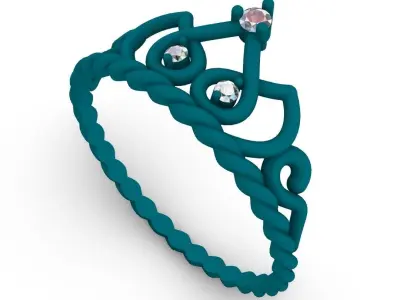 crown ring 3D print model