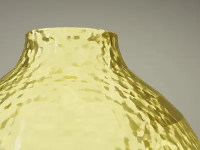 Decorative gold hammered vase Low-poly 3D model
