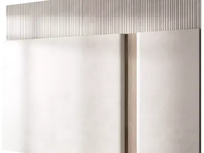 headboard wall panel 17 Free 3D model