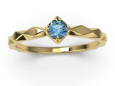 Rhombus Engagement Ring 3D print model