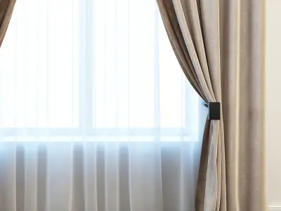 Set 12 Curtains 3D model