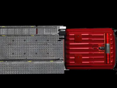 Japanese Fire Truck  3D Model - Unity Ready  3D model 3D model