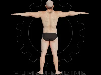 Male Scan - Victor T-pose Low-poly 3D model