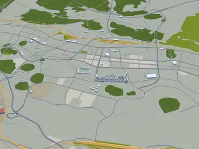 Liupanshui Guizhou China 30km Free low-poly 3D model
