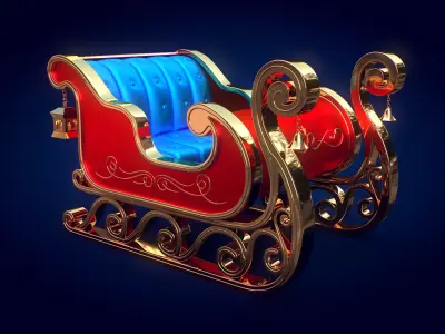 Christmas Sleigh 3D model
