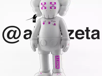 Kaws Off White Companion 3 Textured Low-poly 3D model