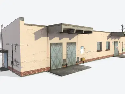 Electric Station  Low-poly 3D model