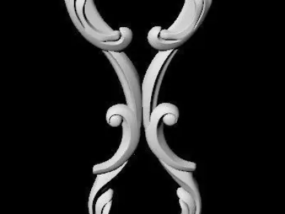 Central decor ornament for furniture 3D model 131
