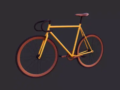 Low Poly Fixie Bike 3D model