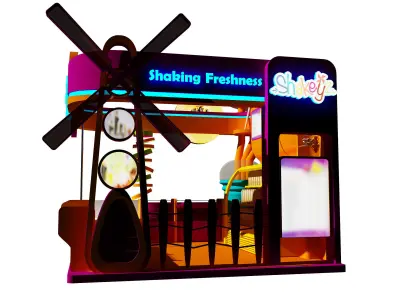 Kiosk  Booth Exhibition Stand a89 3D model
