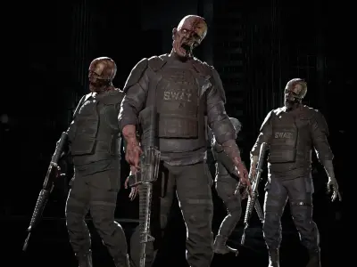 SuperZombie7 Low-poly 3D model