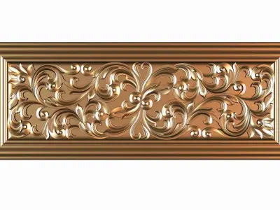 Carved decor model for cnc 14 3D model