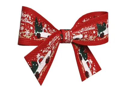 Christmas Bow Ribbon 76 Low-poly 3D model