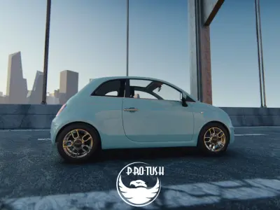Fiat 500 High Detailed 3D Model  3D model