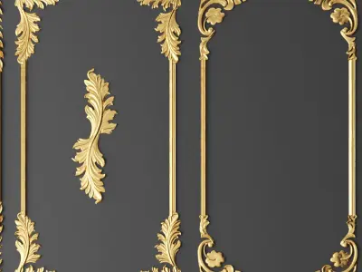 Frame Cartouches SET 3D  3D model