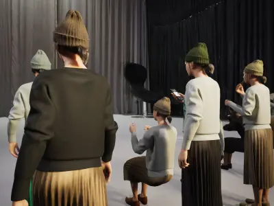 Modular Character - Asian Casual Woman - FM2 Low-poly 3D model