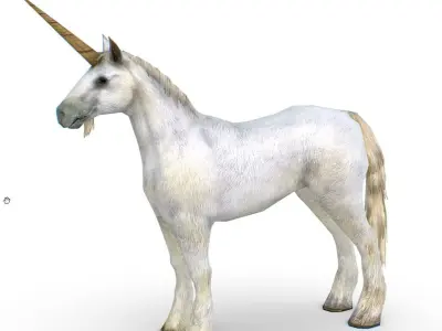 LowPoly the Mythical Creature Unicorn Low-poly 3D model