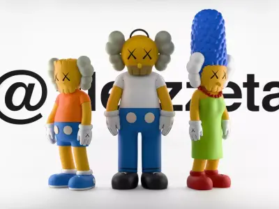 Kaws Bart Simpson x Homer Simpson x Marge Simpson Textured Low-poly 3D model