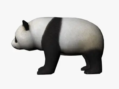 Panda bear Low-poly 3D model shop