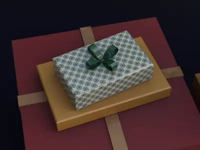 Christmas presents Low-poly 3D model