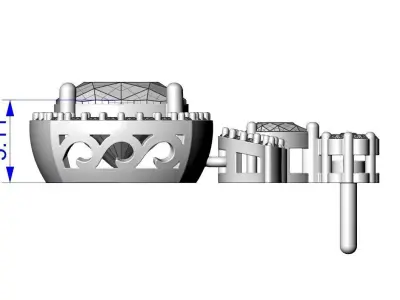 Shining earring 3D print model