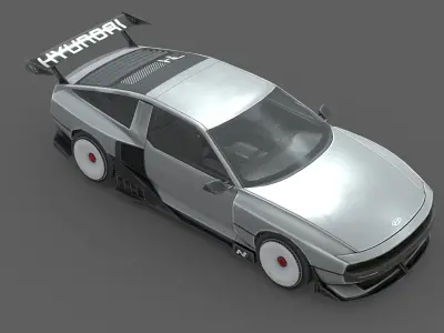 Hyundai N Vision 74 Low-poly 3D model from CGTrader