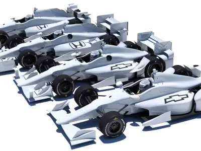 Indycar 2015 Honda and Chevrolet - Road and Oval 3D Model Pack