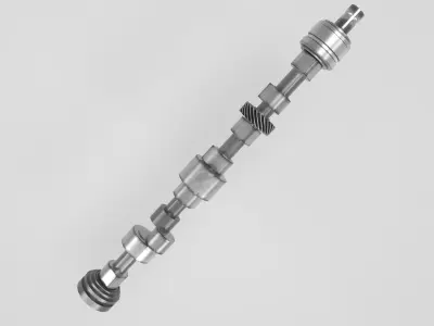 Camshaft Low-poly 3D model
