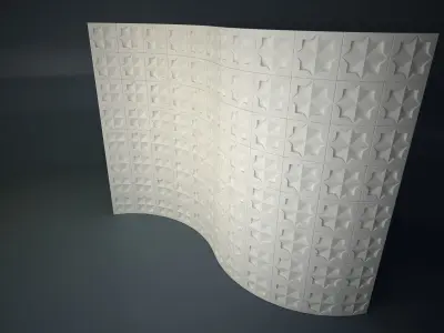 07 ARABIC PATTERN WALL Low-poly 3D model
