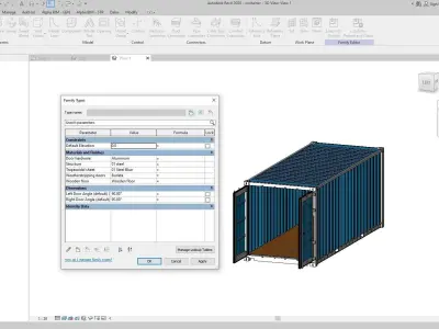 MS-07-PARAMETRIC CONTAINER 20 FEET 3D MODEL 3D model