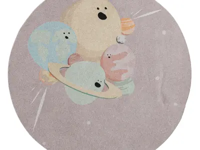 Set of Circu space theme carpets 3D model