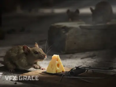 Rat Mouse Animated  VFX Grace 3D model
