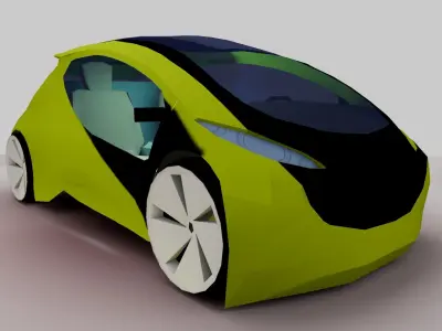 3D Futuristic Car Low-poly 3D model